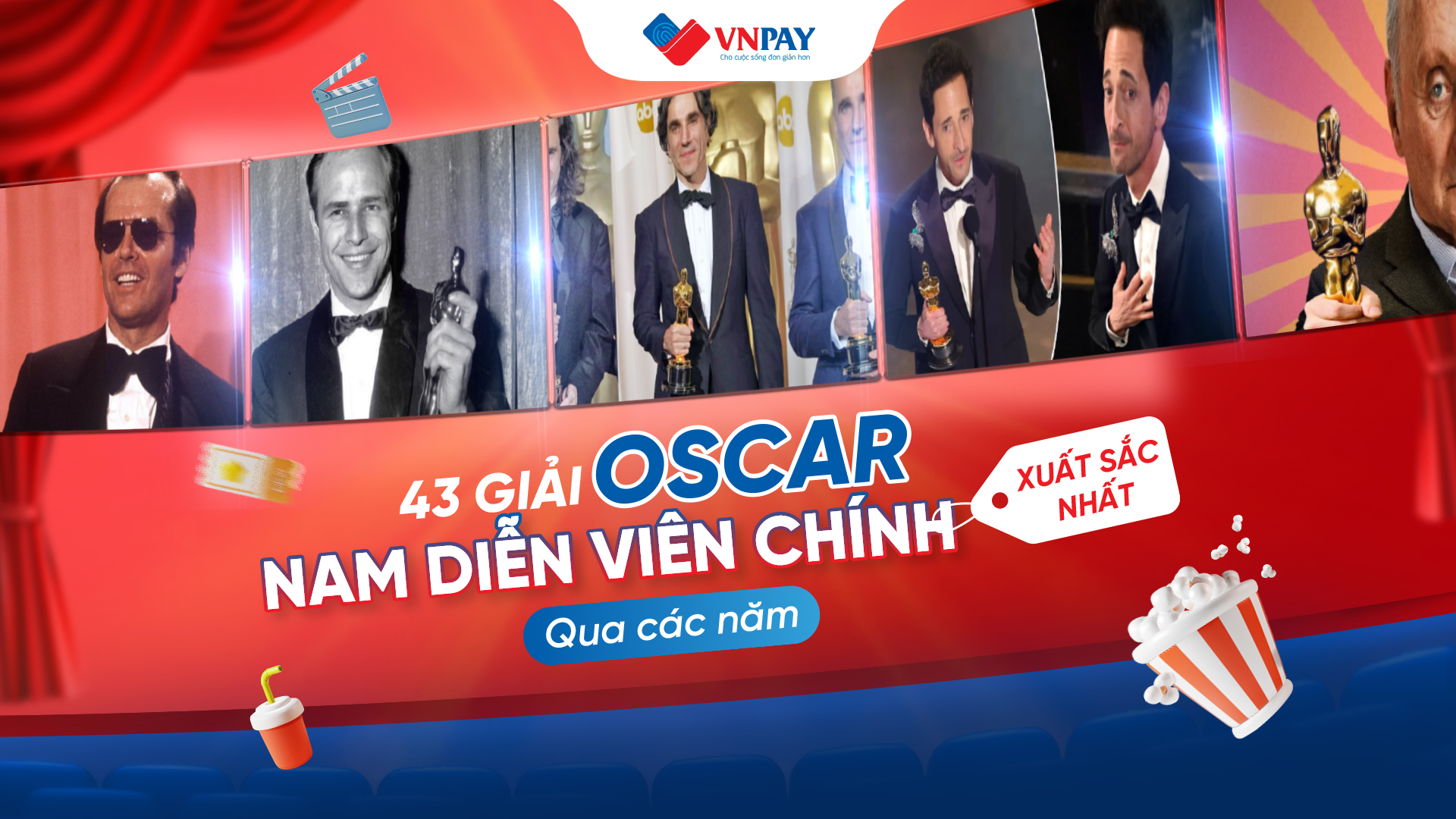 Tổng hợp 10 giải Oscar cho nam diễn viên chính xuất sắc nhất